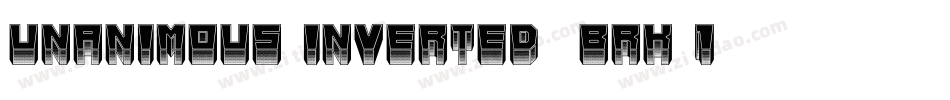 Unanimous Inverted -BRK-1字体转换